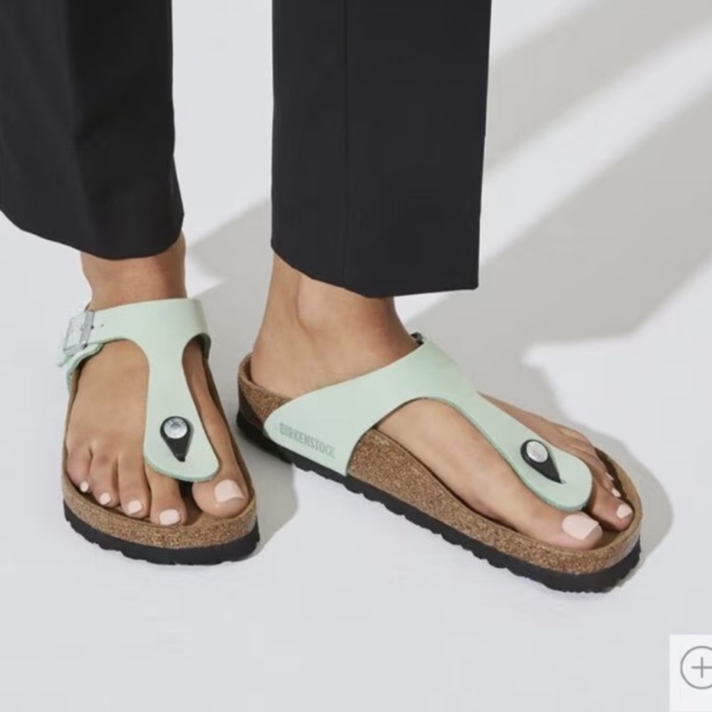 Birkenstock Women's Gizeh Mint Green Thong Sandal